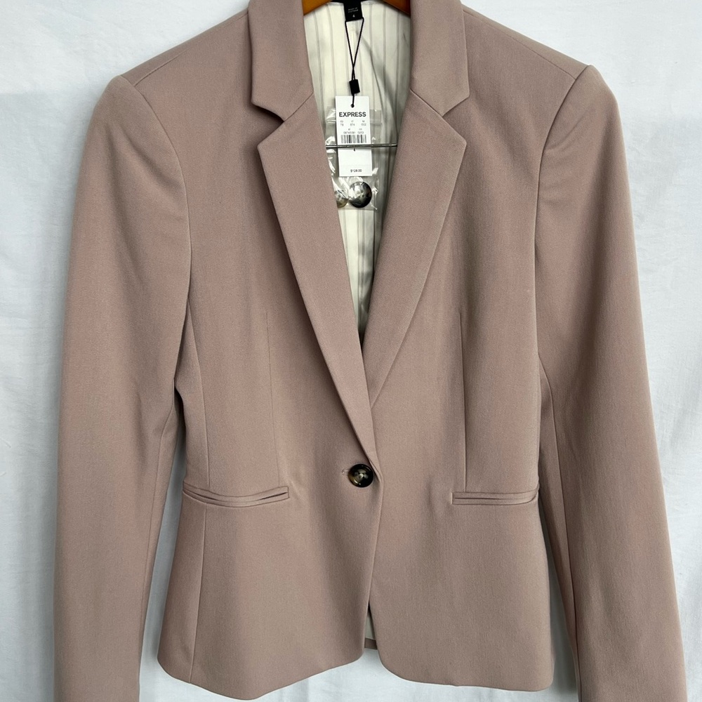 Express Women's Mauve Studio Stretch Blazer Jacket